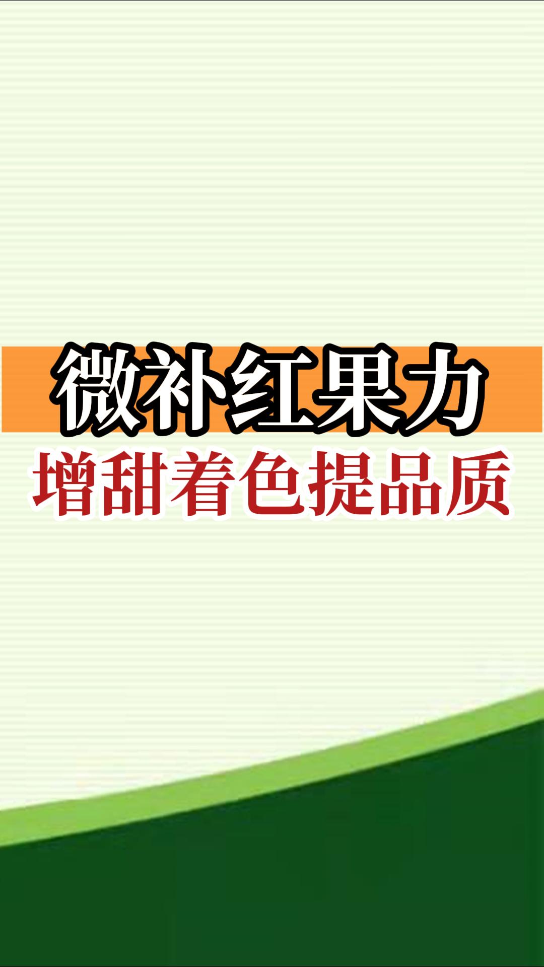 微補(bǔ)紅果力，增甜著色提品質(zhì)